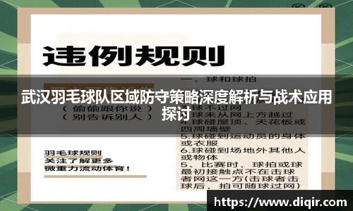 武汉羽毛球队区域防守策略深度解析与战术应用探讨